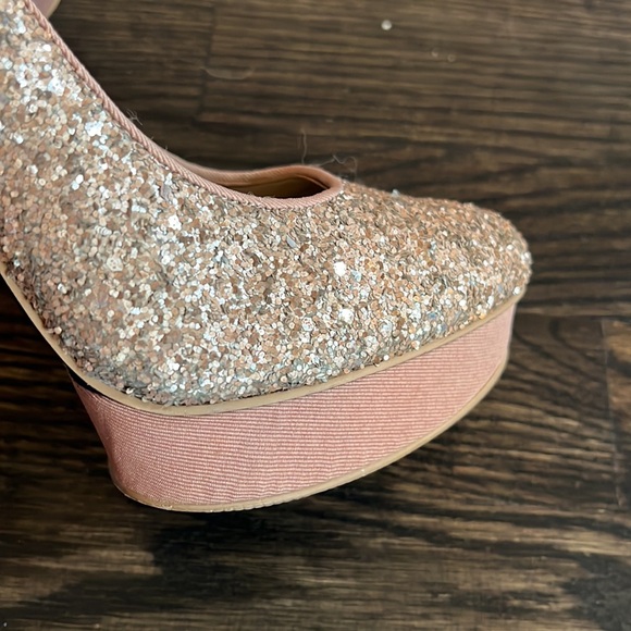 SPARKLY GLITTER PUMPS SIZE 8 - Picture 6 of 6